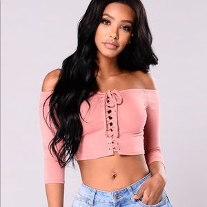 Fashion nova Pink crop top